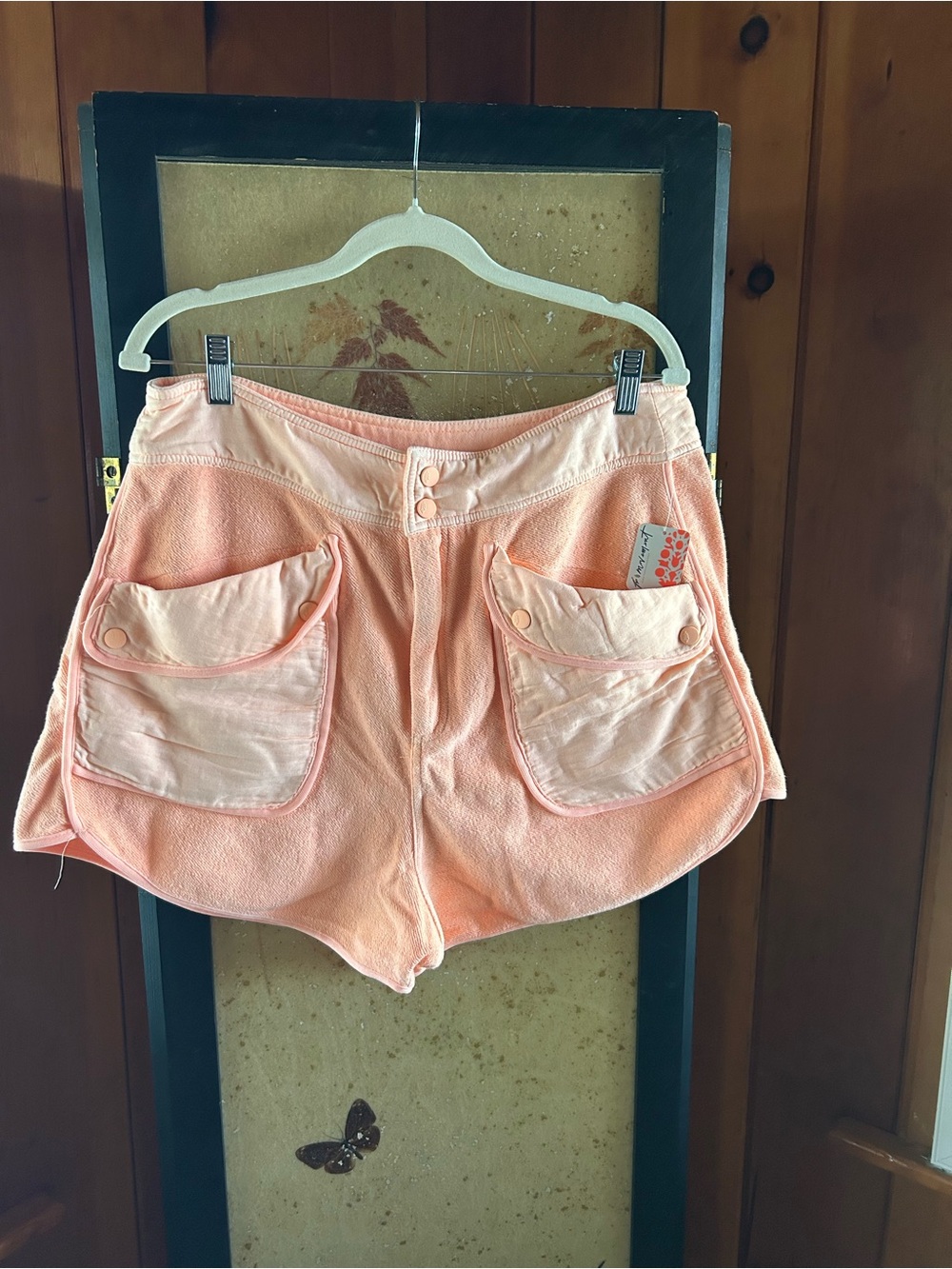 FP Movement by Free People Peach Terry High-Waist Pocket Shorts